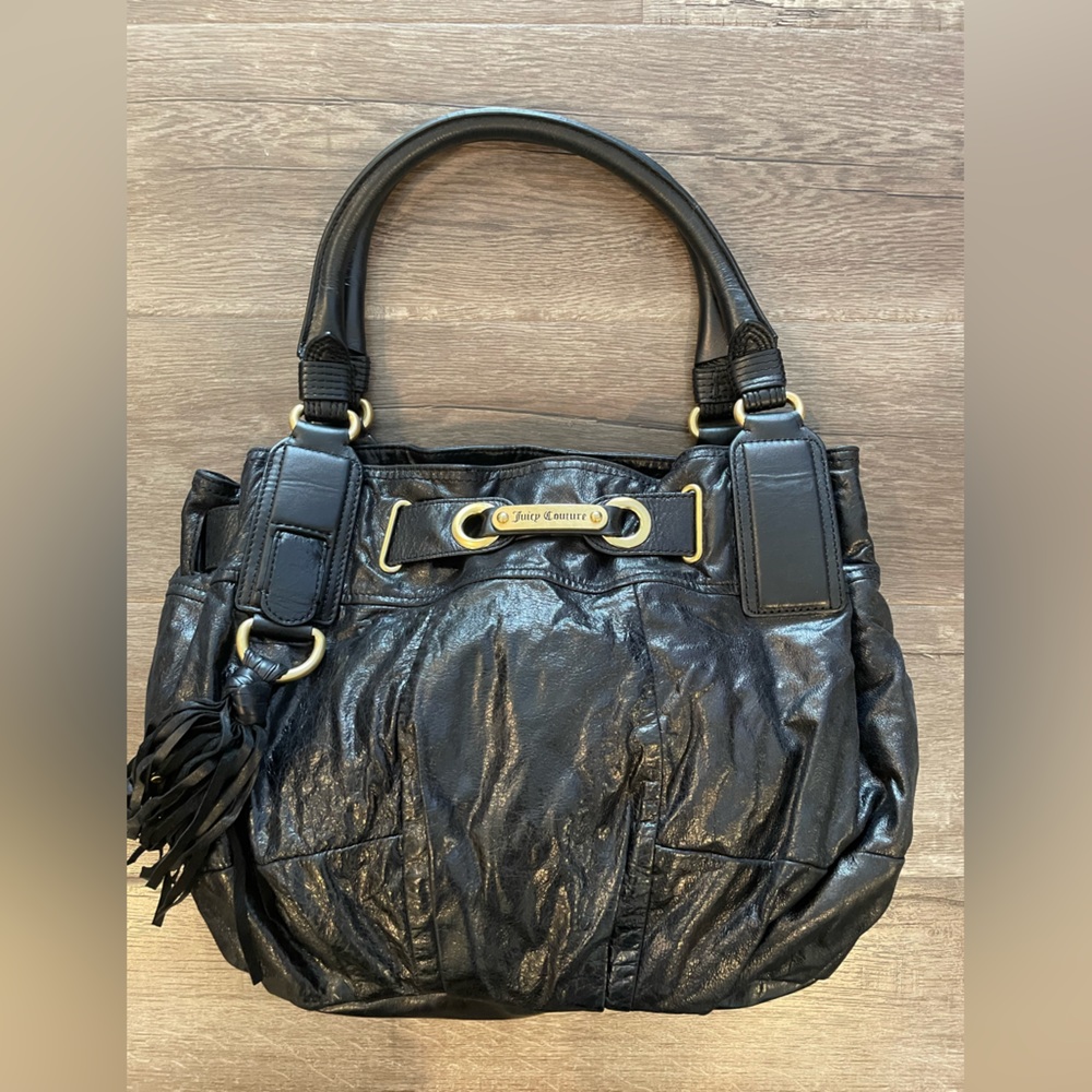 Vintage Pre-loved Juicy Couture Oversized Hobo Shoulder Leather Handbag